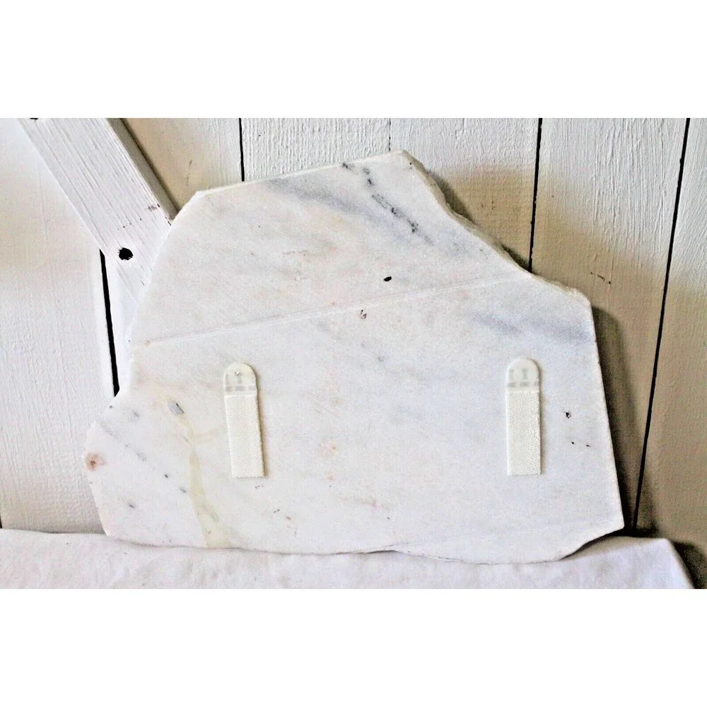 VTG American Eagle Hand Painted Stone Marble Slab Art Signed Table/Wall 12